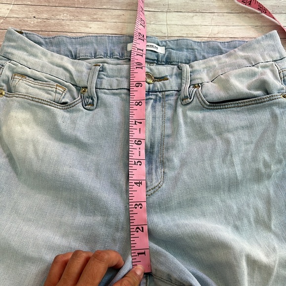 Good American Light Wash Good Legs High Rise Raw Hem Skinny Jeans - Picture 8 of 12